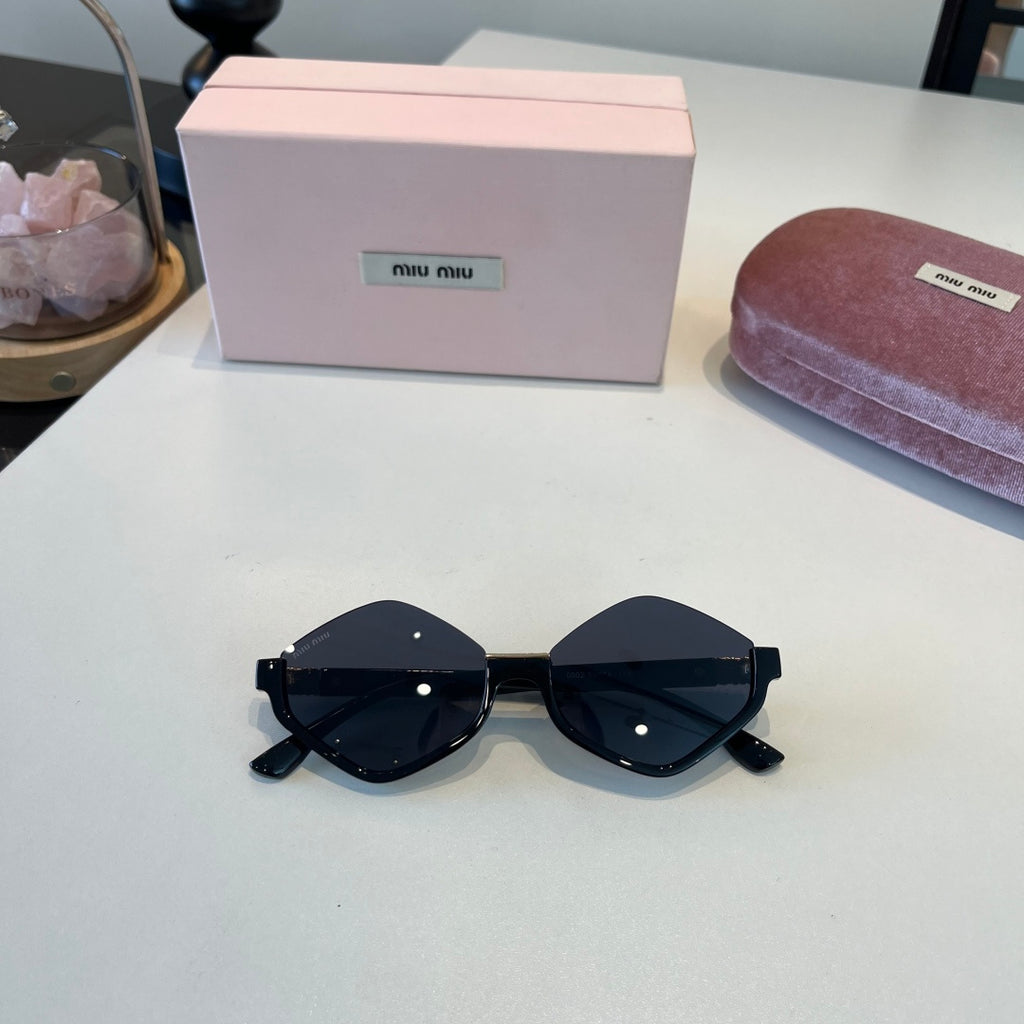 Miu Miu Square Black Lens Sunglasses for Men & Women - 158599 - detail image 4