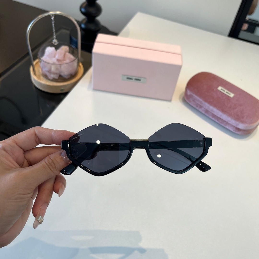 Miu Miu Square Black Lens Sunglasses for Men & Women - 158599 - detail image 5