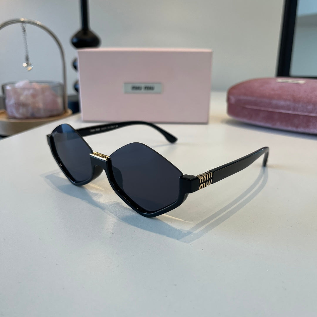 Miu Miu Square Black Lens Sunglasses for Men & Women - 158599 - detail image 3