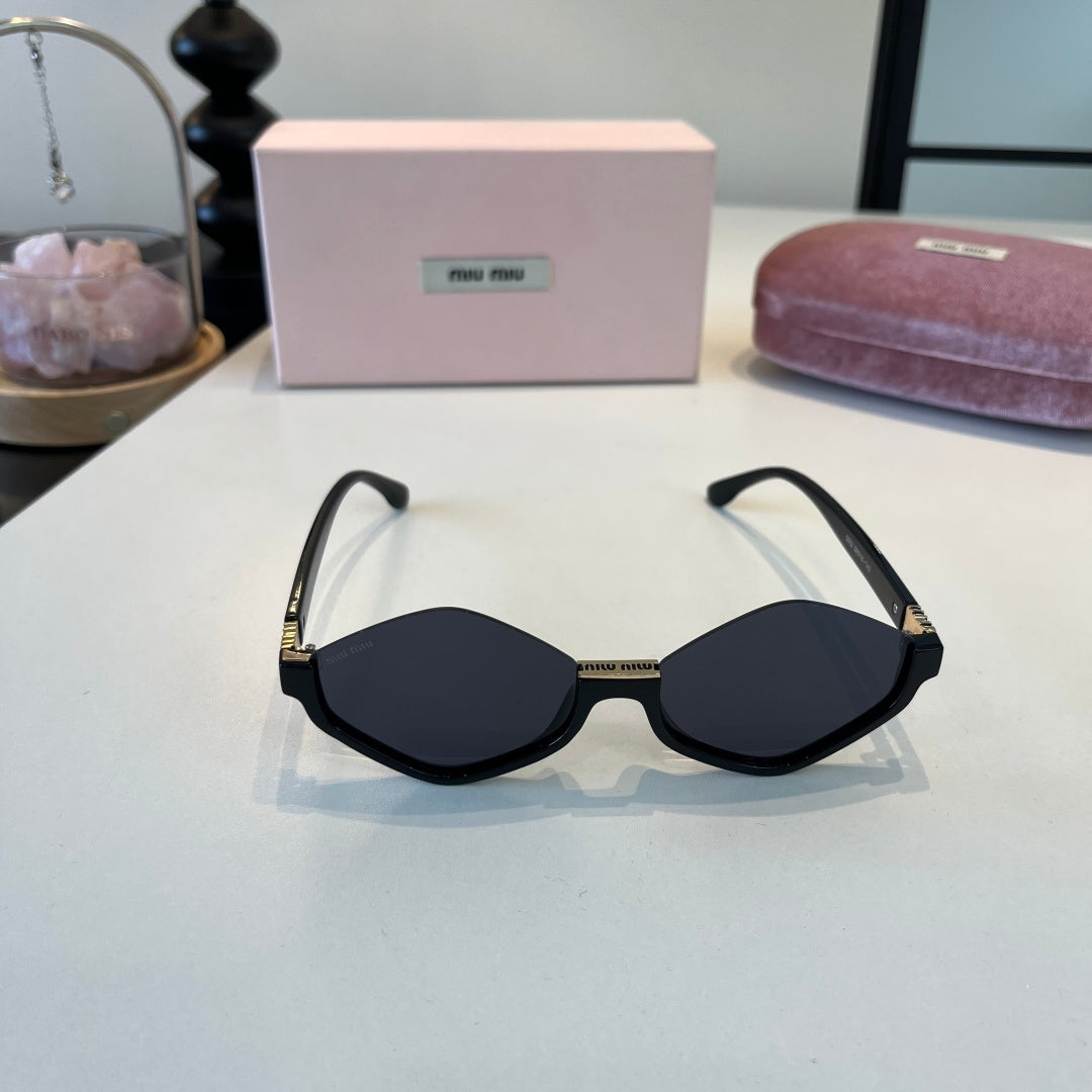 Miu Miu Square Black Lens Sunglasses for Men & Women - 158599 - detail image 2