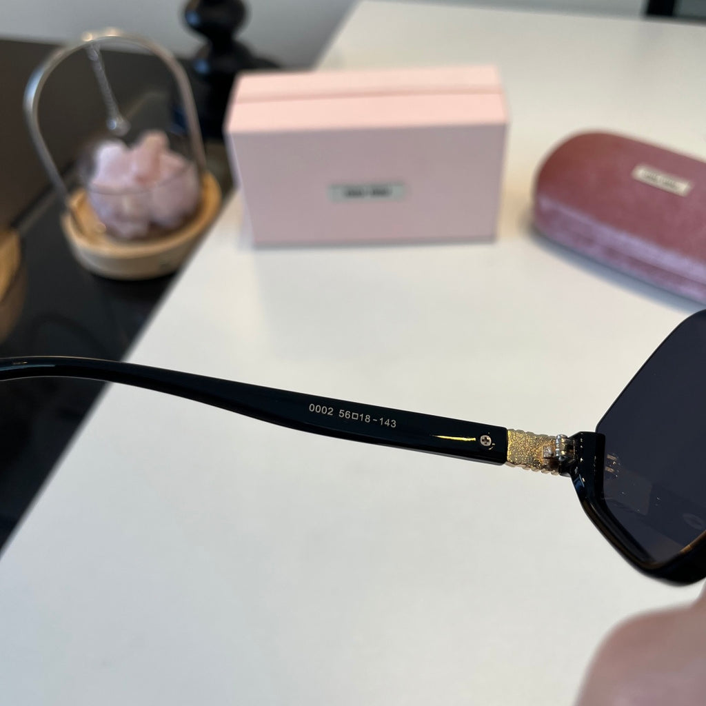 Miu Miu Square Black Lens Sunglasses for Men & Women - 158599 - detail image 8