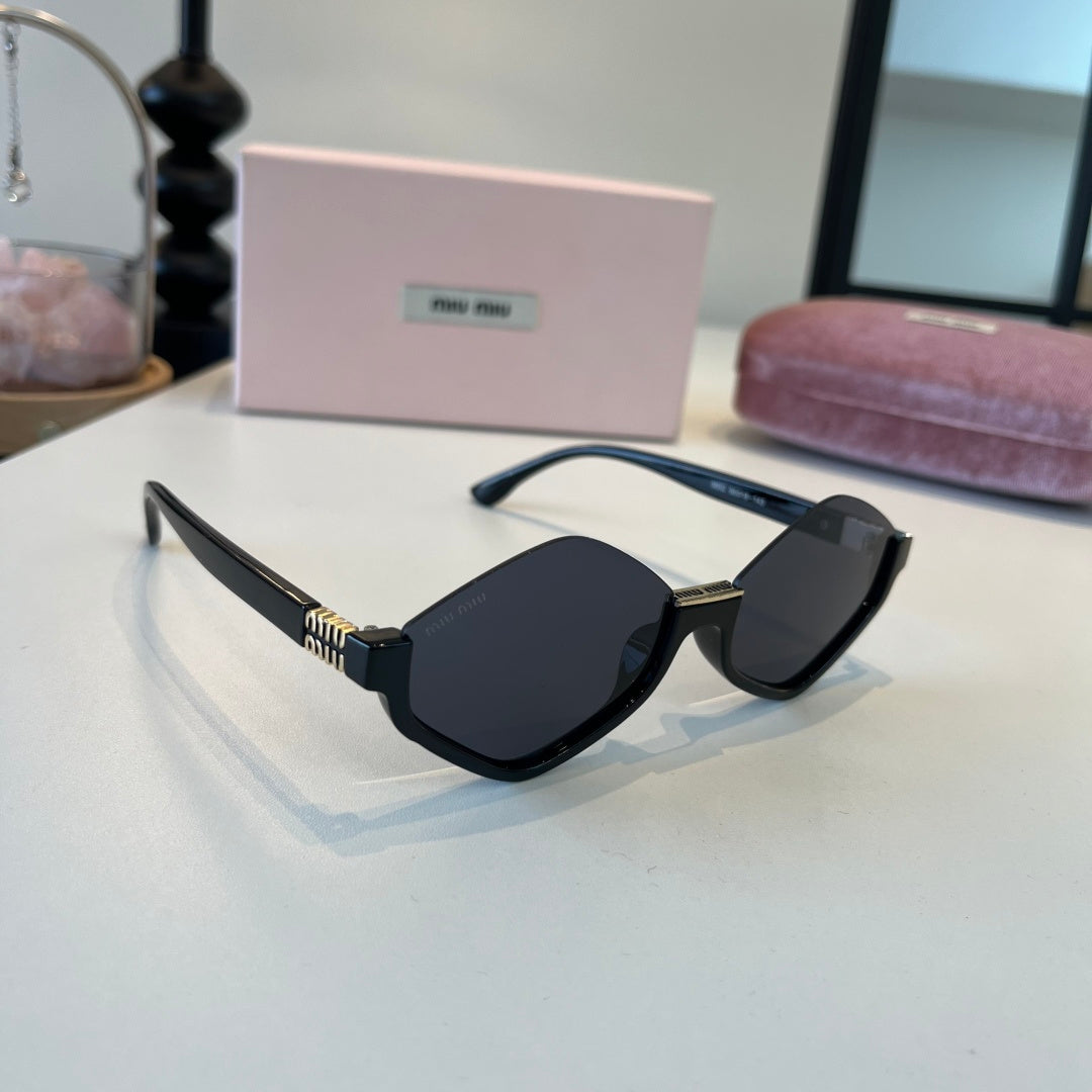 Miu Miu Square Black Lens Sunglasses for Men & Women - 158599