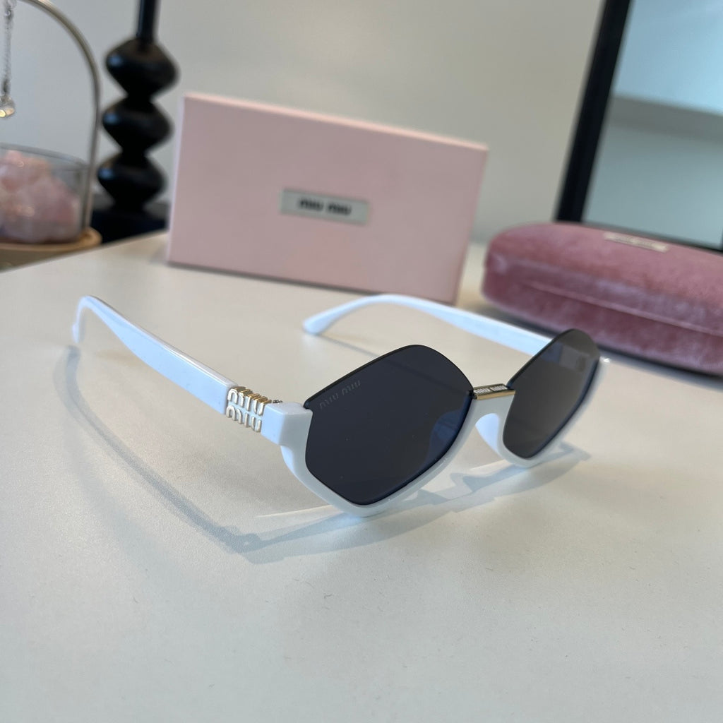 Miu Miu Square Silver Lens Sunglasses for Men & Women - 158600