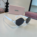 Miu Miu Square Silver Lens Sunglasses for Men & Women - 158600