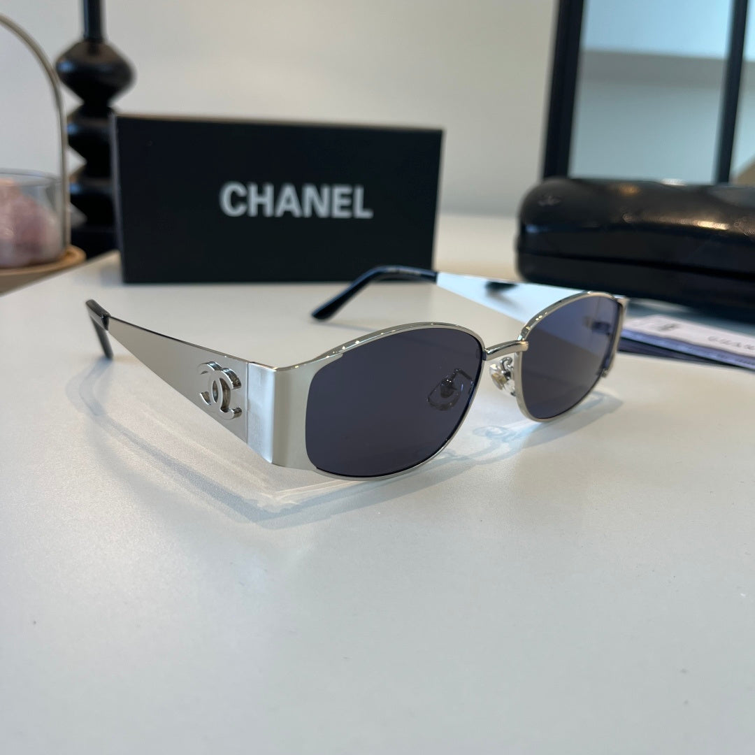 Chanel Oversized Silver Lens Sunglasses for Men & Women - 371838