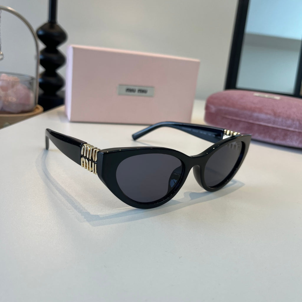 Miu Miu Cat-Eye Black Lens Sunglasses for Men & Women - 158601