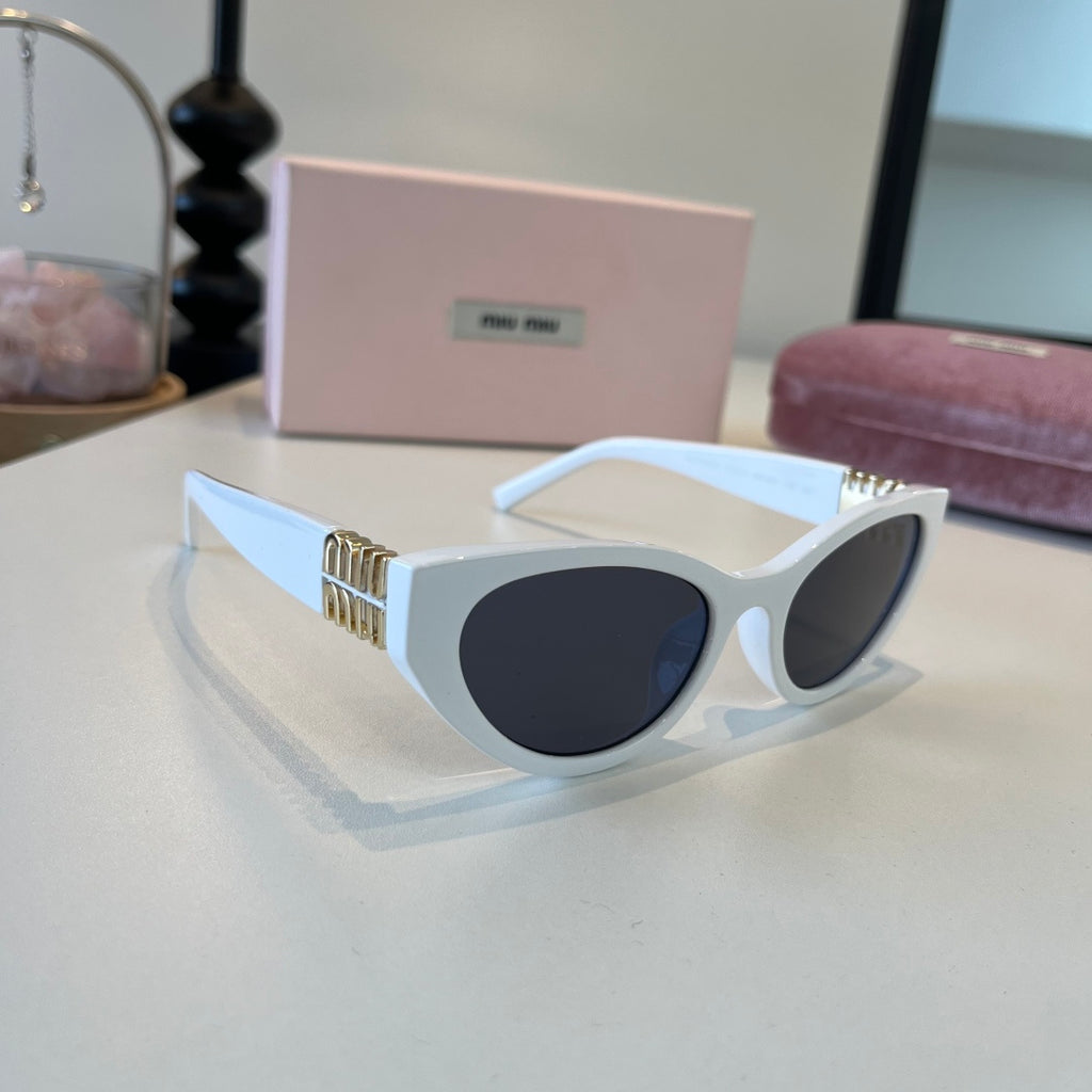 Miu Miu Cat-Eye Silver Lens Sunglasses for Men & Women - 158603