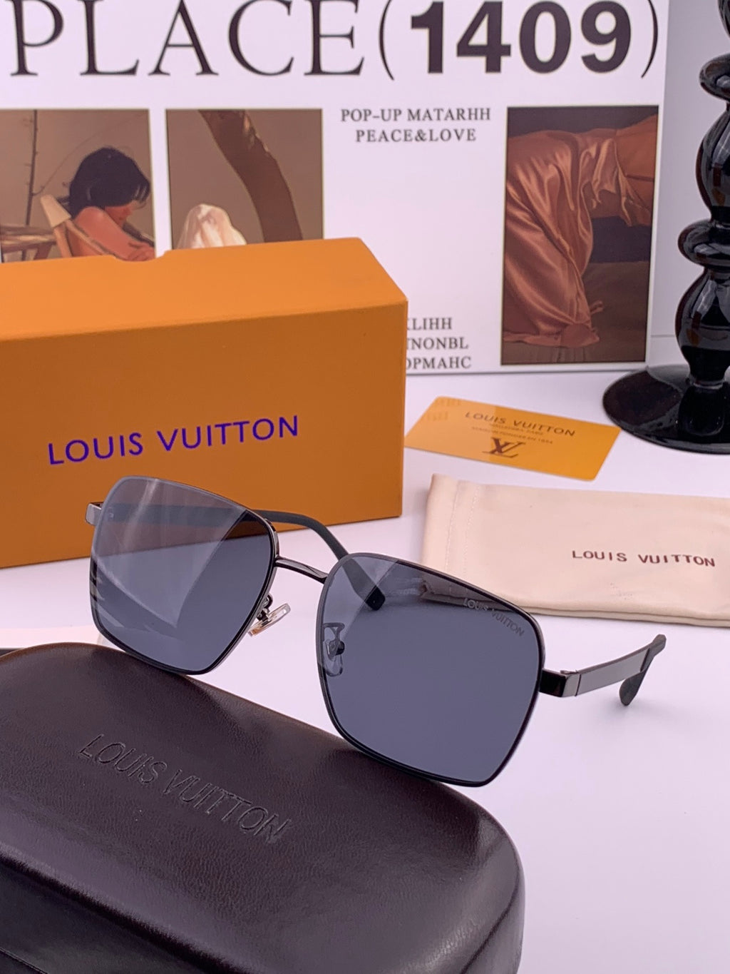 Louis Vuitton L5253 Polarized Aviator Gray Lens Sunglasses for Men - detail image 3