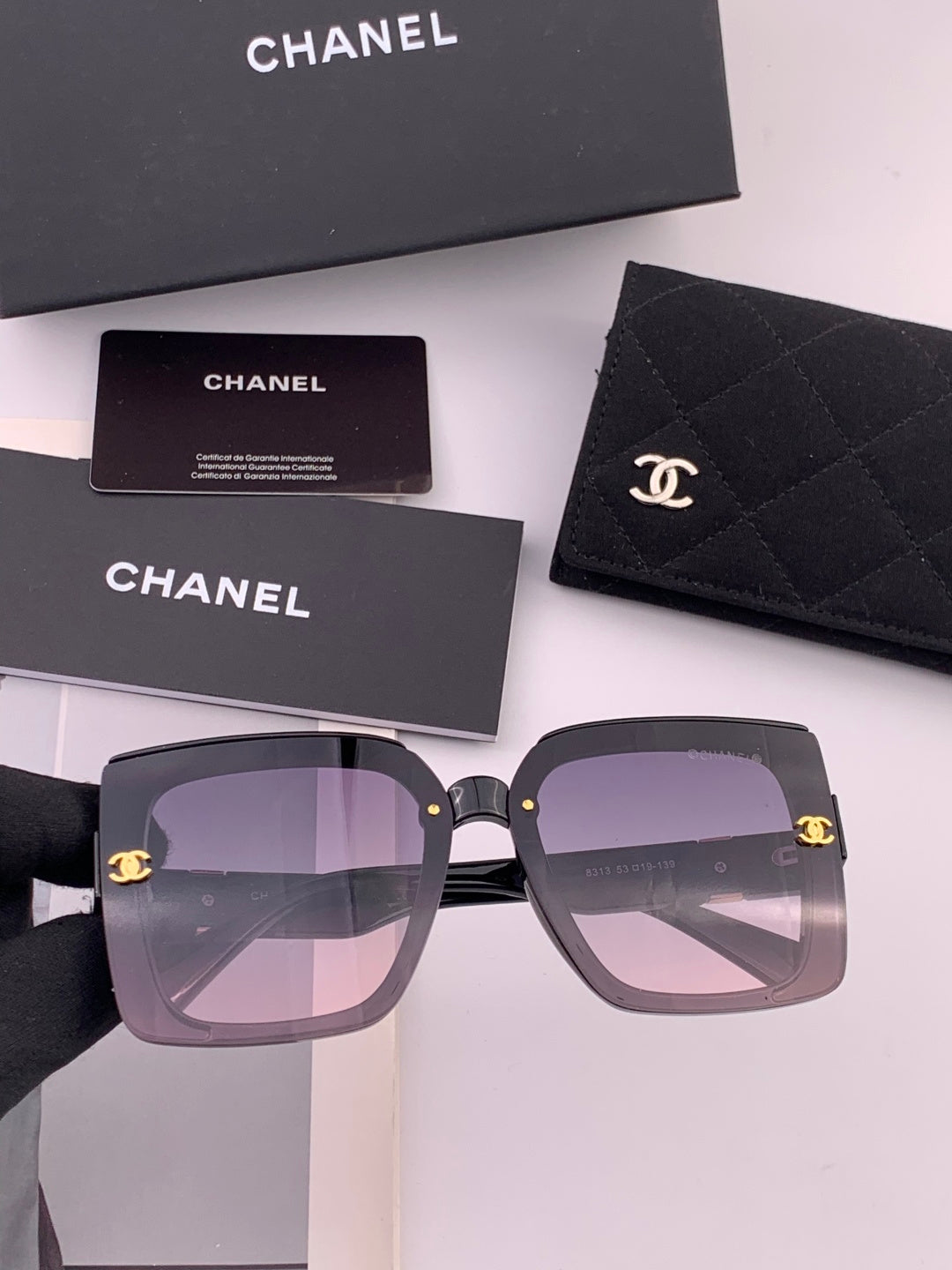 Chanel CH3831 Oversized Black Lens Sunglasses for Men & Women
