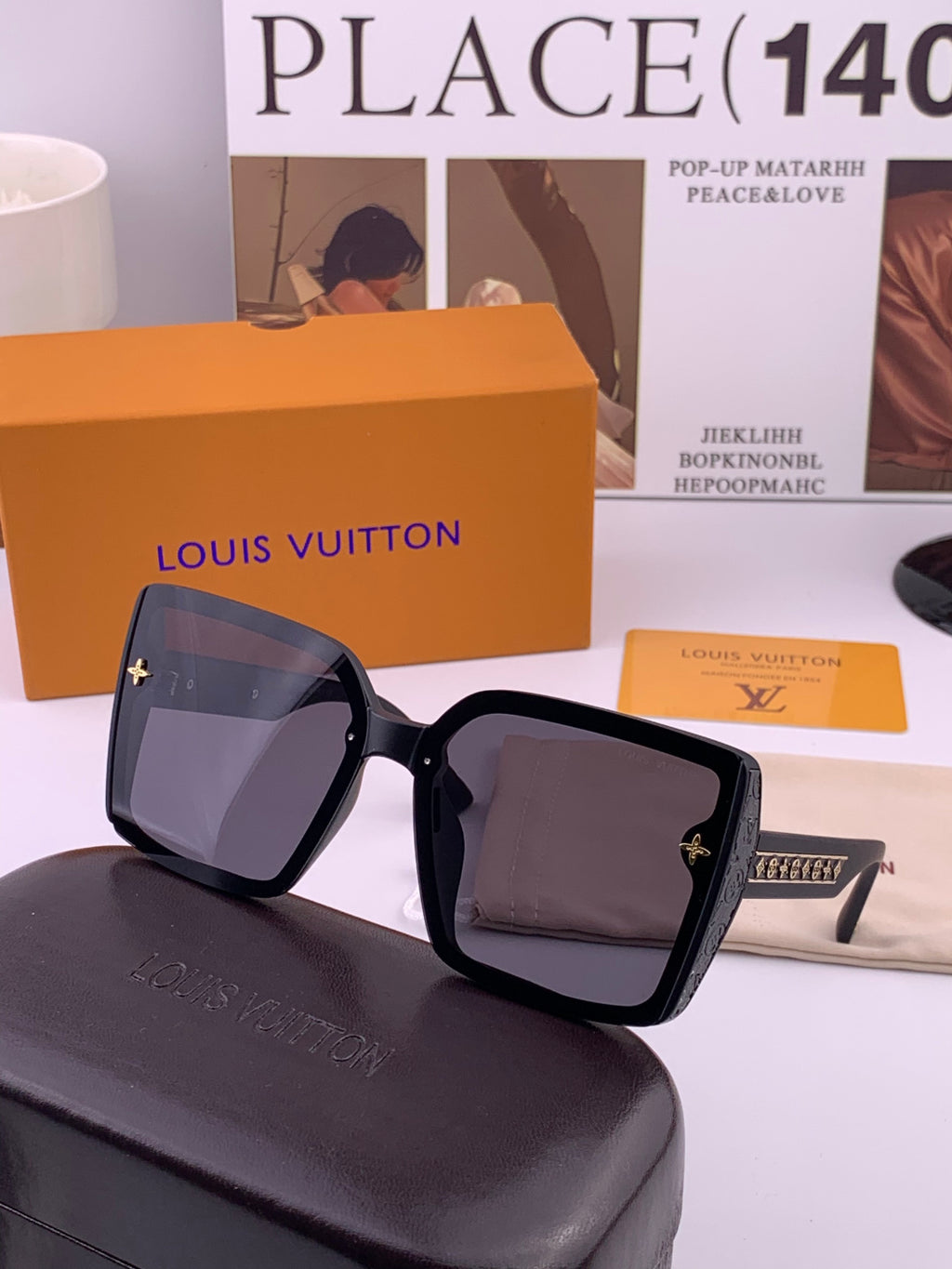 Louis Vuitton Fashion Gold Lens Sunglasses for Men & Women - 158168 - detail image 3