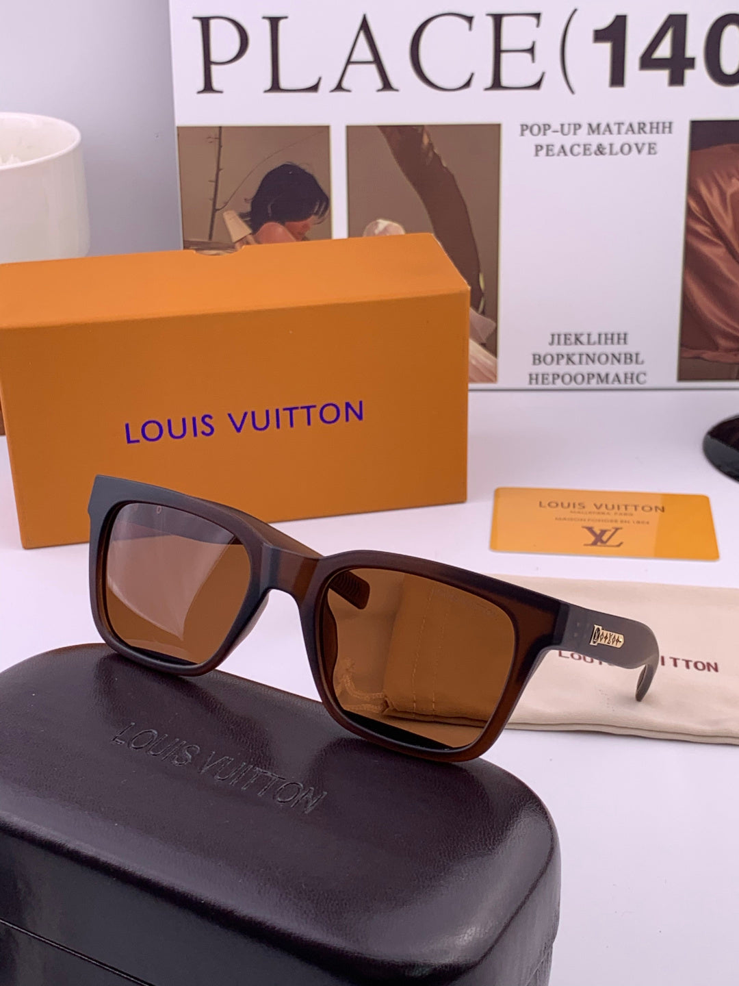 Louis Vuitton Fashion Black Lens Sunglasses for Men & Women - 158170 - detail image 3
