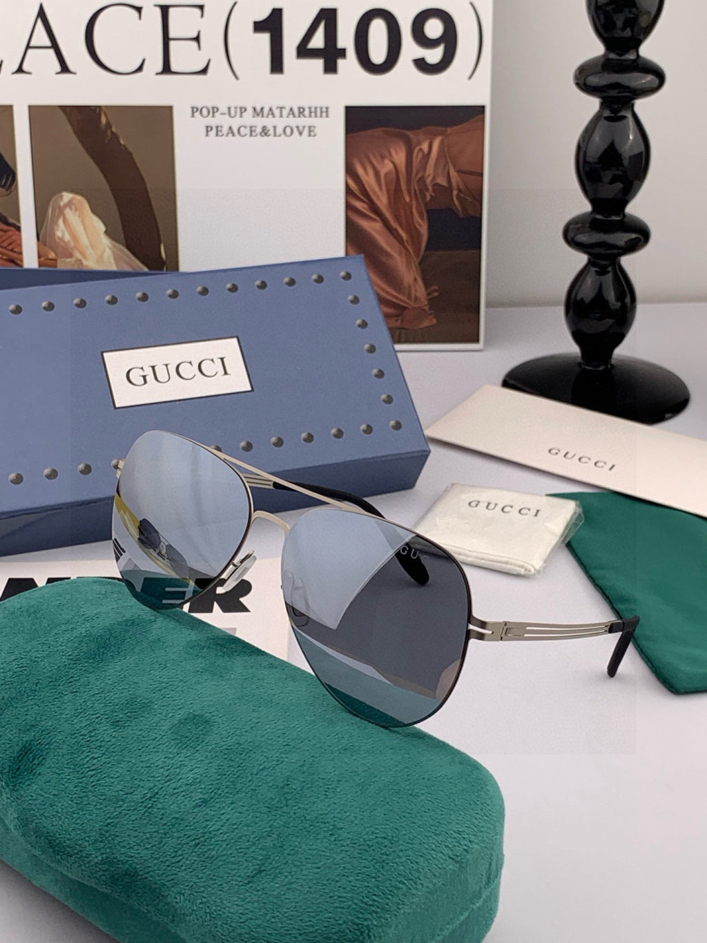 Gucci G1502 Polarized Fashion Gold Lens Sunglasses for Men & Women - 158283 - detail image 5