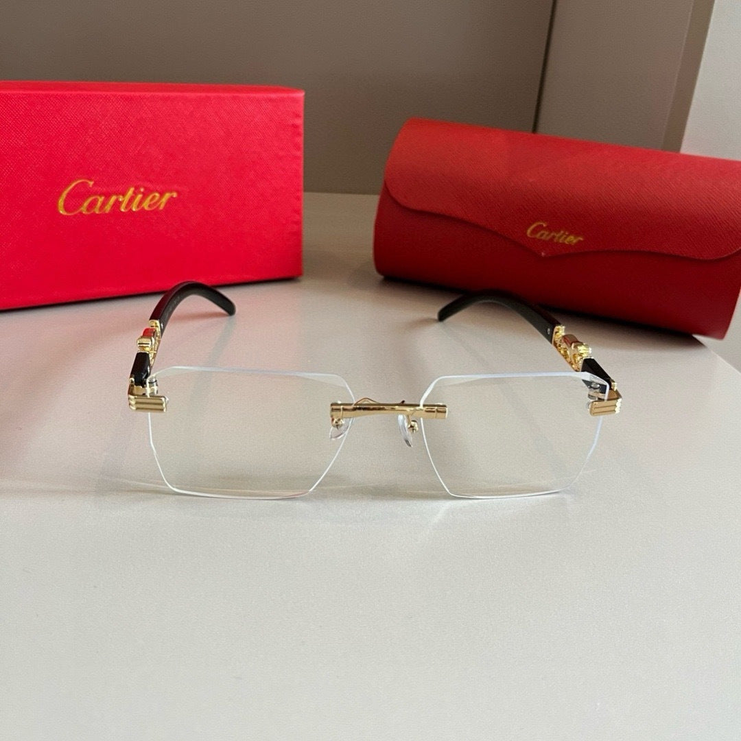 Cartier Lightweight Metal Rimless Silver Lens Sunglasses for Men & Wo - 487230 - detail image 2