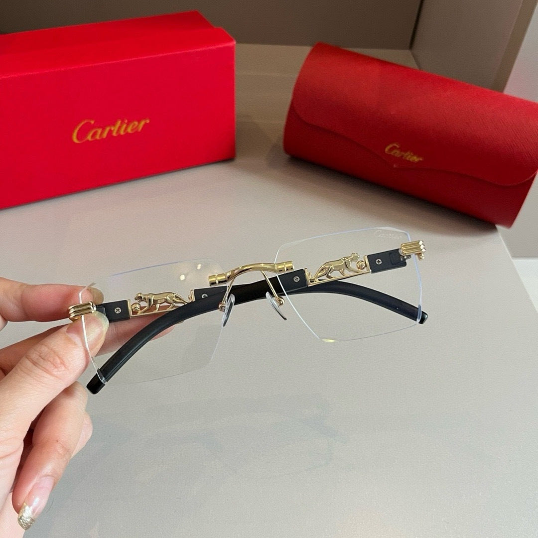 Cartier Lightweight Metal Rimless Silver Lens Sunglasses for Men & Wo - 487230 - detail image 4