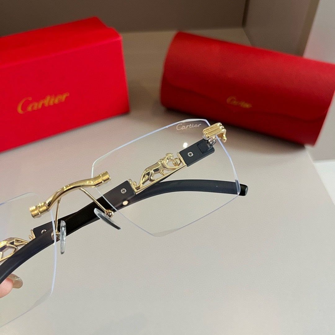Cartier Lightweight Metal Rimless Silver Lens Sunglasses for Men & Wo - 487230 - detail image 6