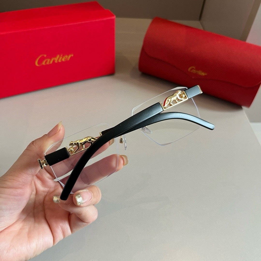 Cartier Lightweight Metal Rimless Silver Lens Sunglasses for Men & Wo - 487230 - detail image 8