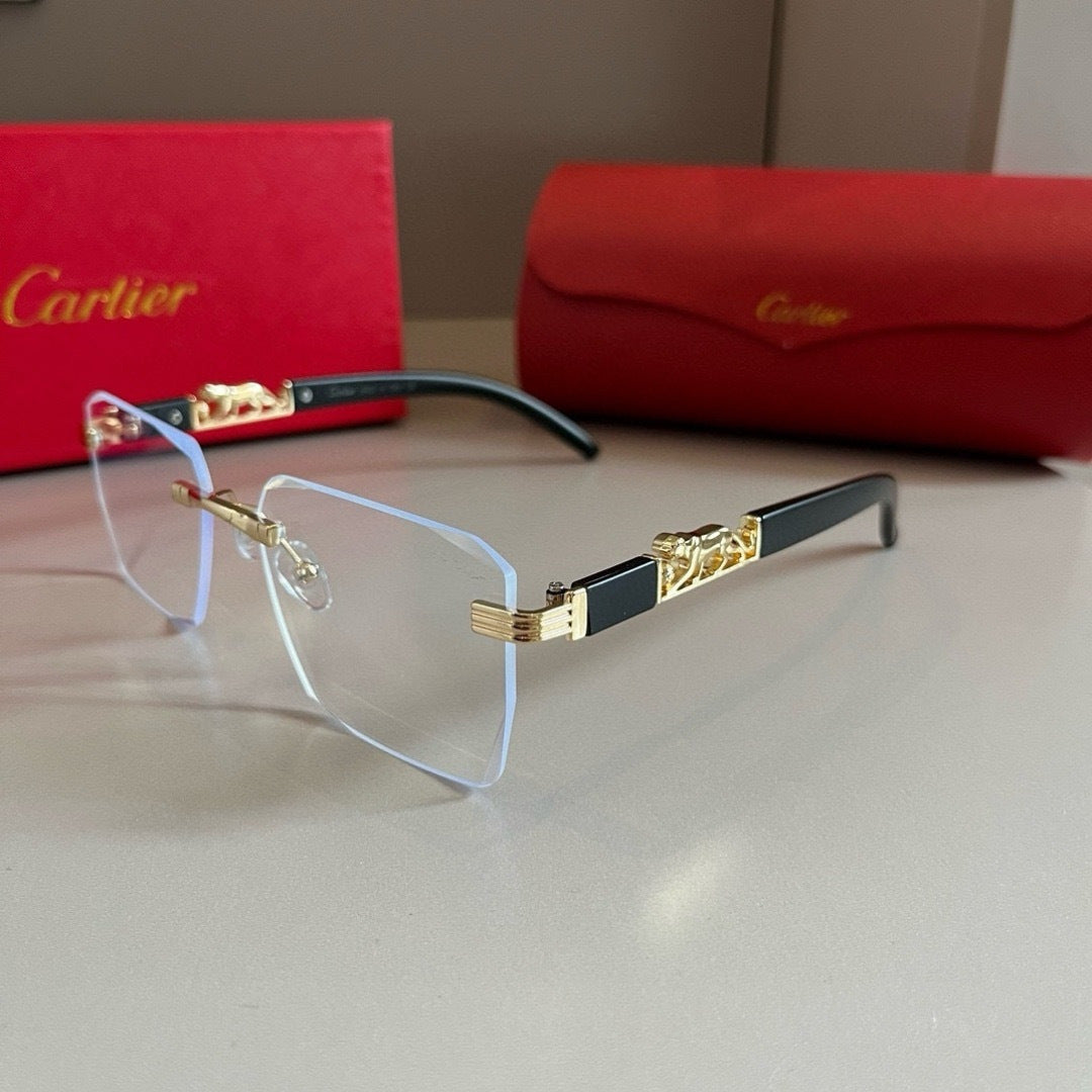Cartier Lightweight Metal Rimless Silver Lens Sunglasses for Men & Wo - 487230 - detail image 3