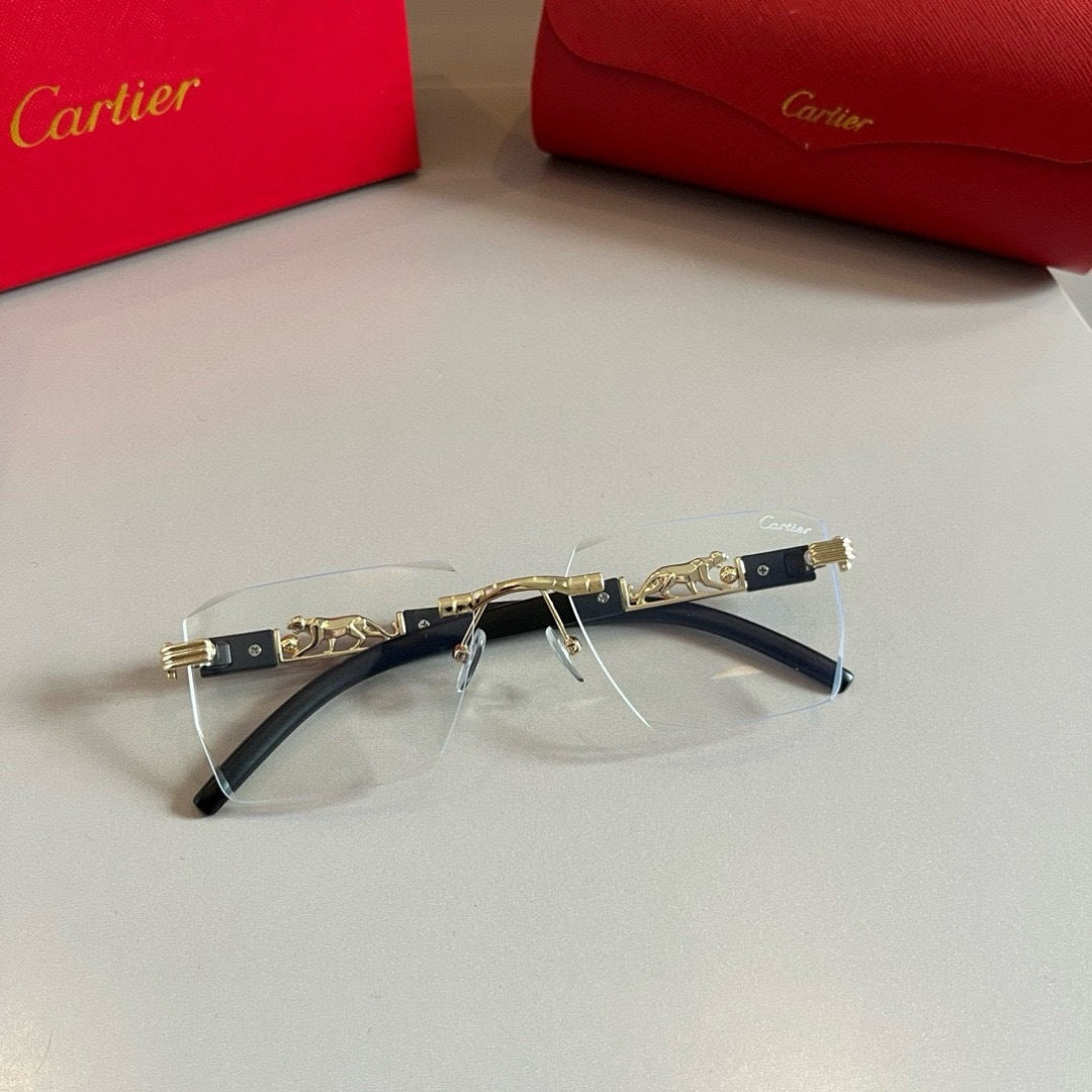 Cartier Lightweight Metal Rimless Silver Lens Sunglasses for Men & Wo - 432314 - detail image 5