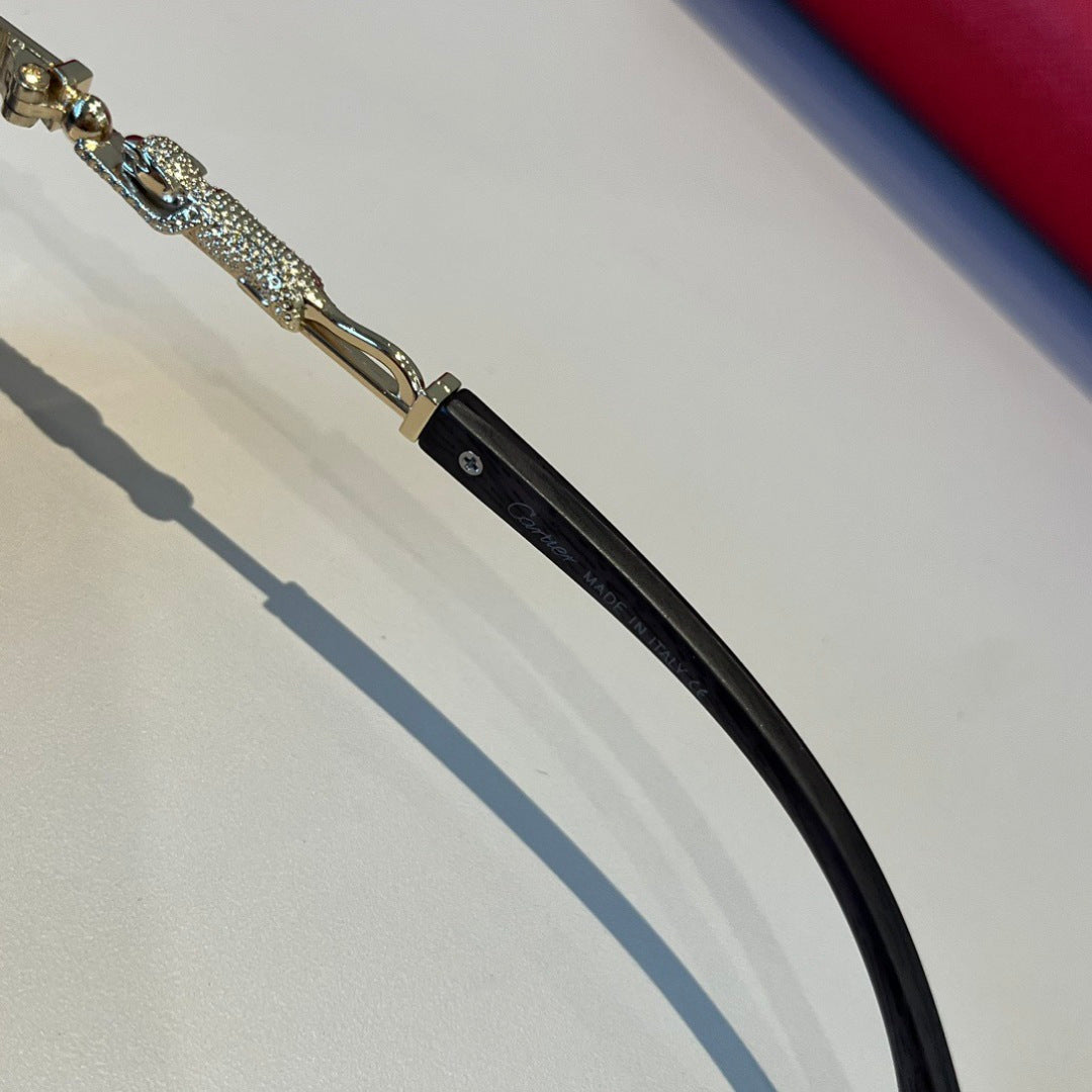 Cartier Lightweight Metal Rimless Silver Lens Sunglasses for Men & Wo - 358561 - detail image 9