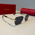 Cartier Lightweight Metal Rimless Silver Lens Sunglasses for Men & Wo - 358561