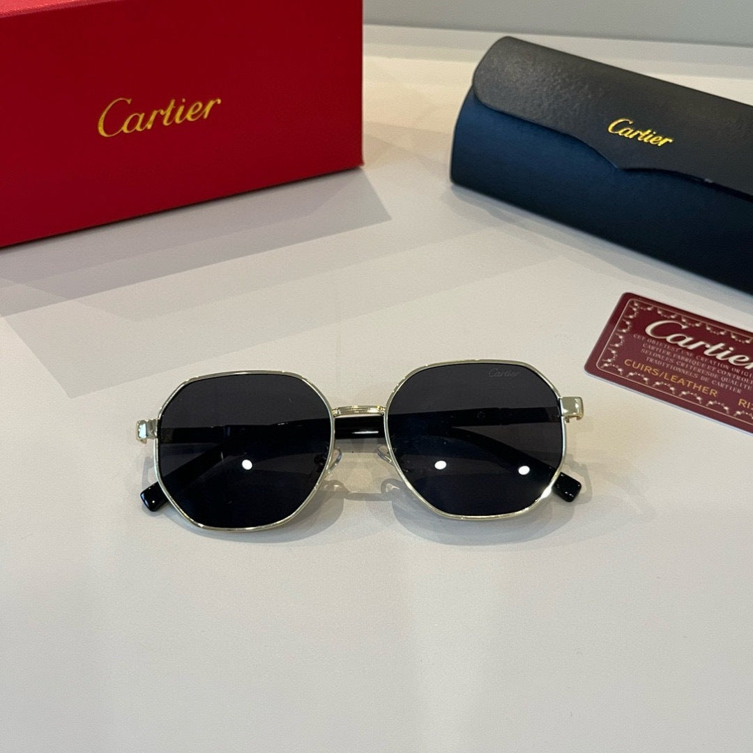Cartier Lightweight Metal Rimless Silver Lens Sunglasses for Men & Wo - 358560 - detail image 9