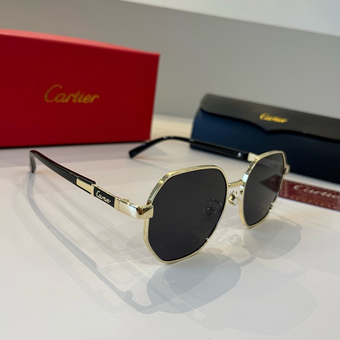 Cartier Lightweight Metal Rimless Silver Lens Sunglasses for Men & Wo - 358560