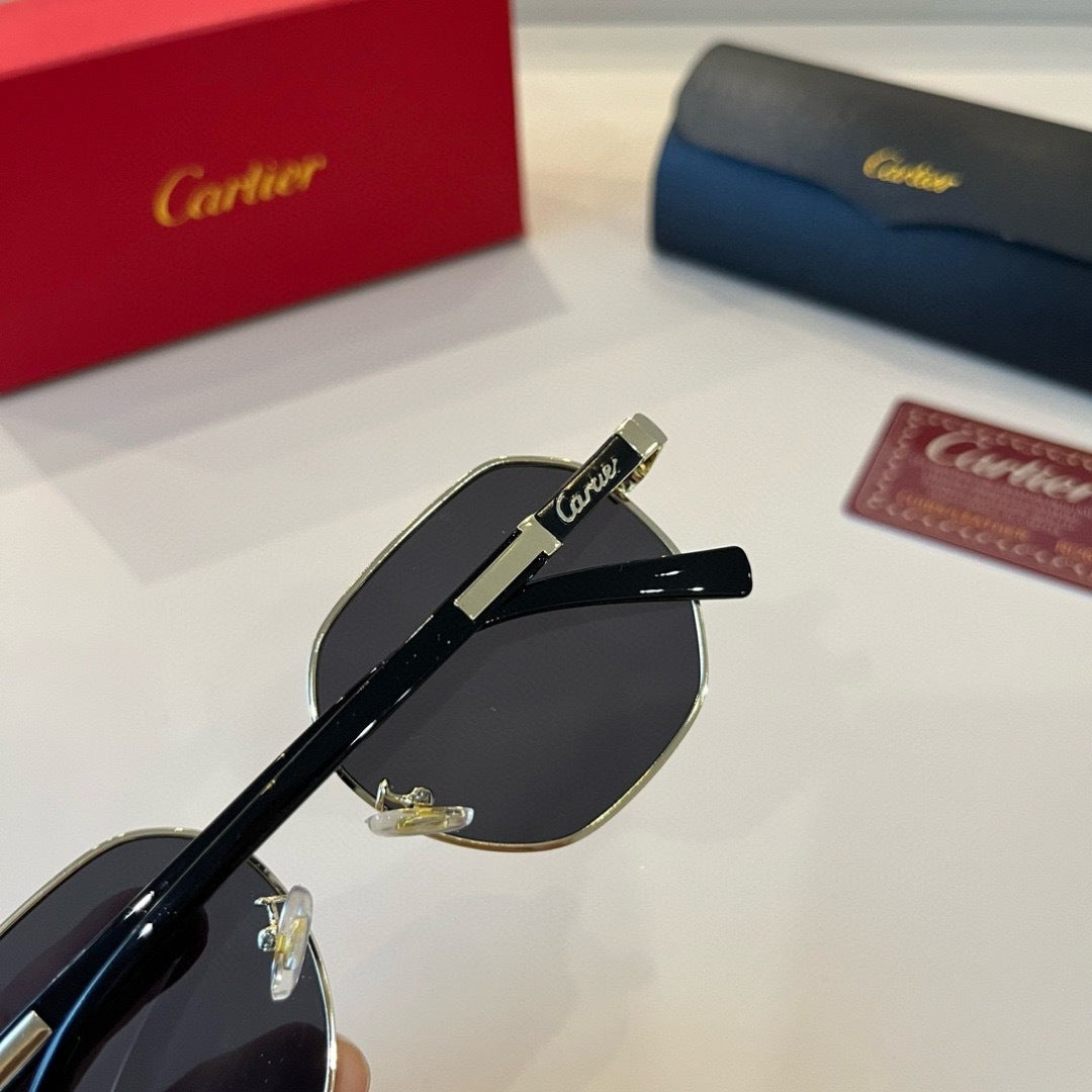 Cartier Lightweight Metal Rimless Silver Lens Sunglasses for Men & Wo - 358560 - detail image 6