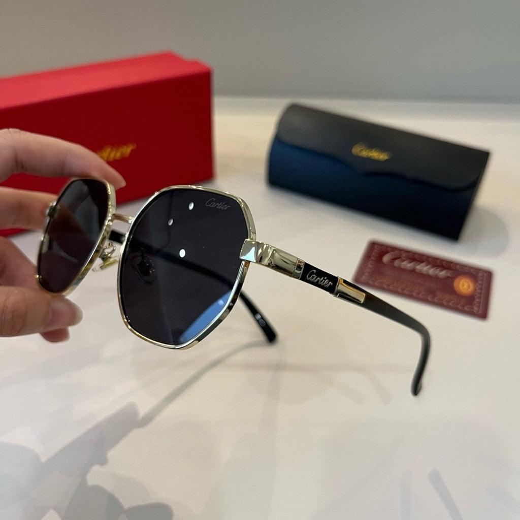 Cartier Lightweight Metal Rimless Silver Lens Sunglasses for Men & Wo - 358560 - detail image 4