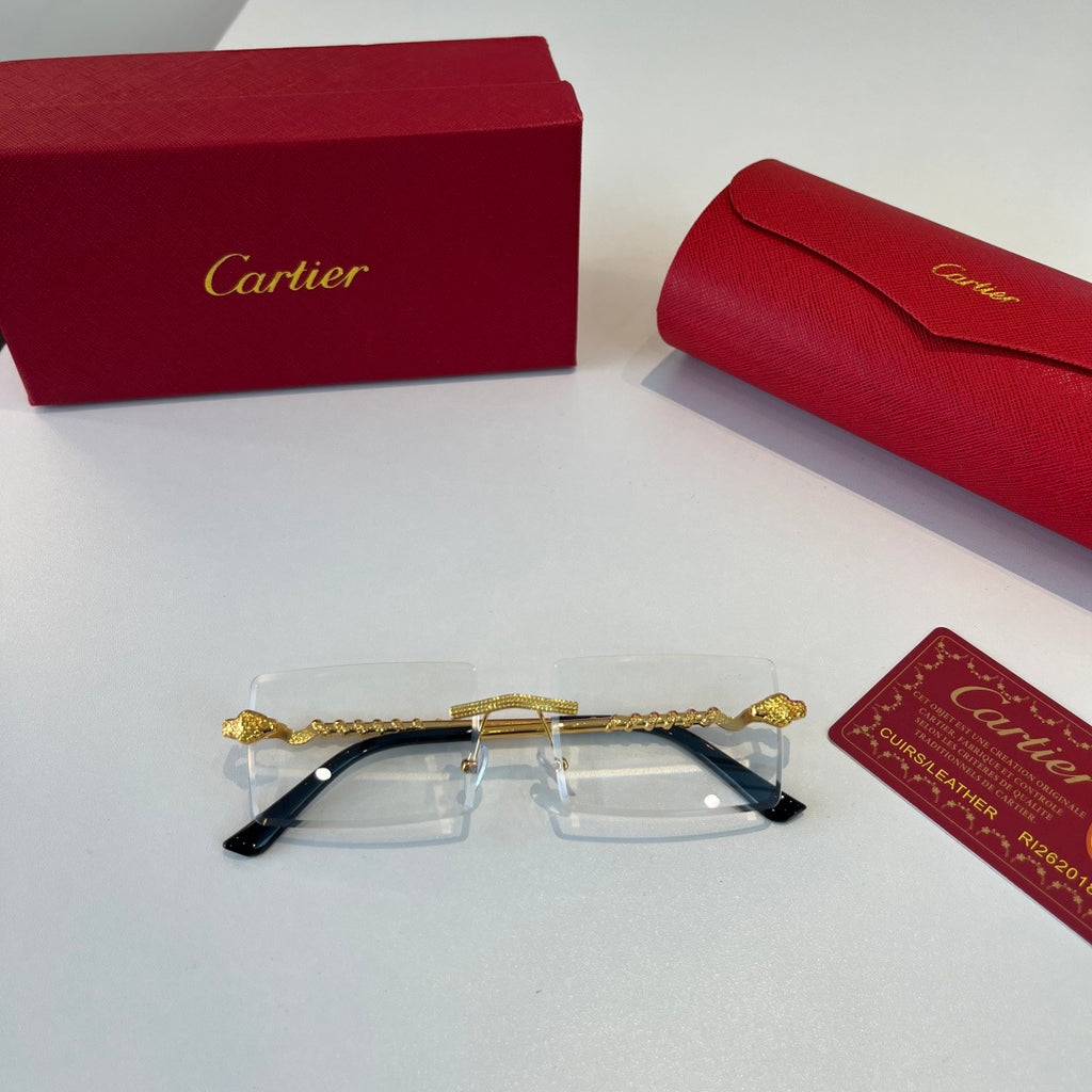 Cartier Lightweight Metal Rimless Silver Lens Sunglasses for Men & Wo - 358556 - detail image 4
