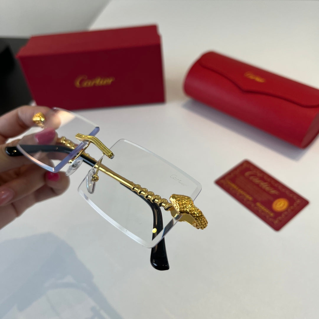 Cartier Lightweight Metal Rimless Silver Lens Sunglasses for Men & Wo - 399050 - detail image 6