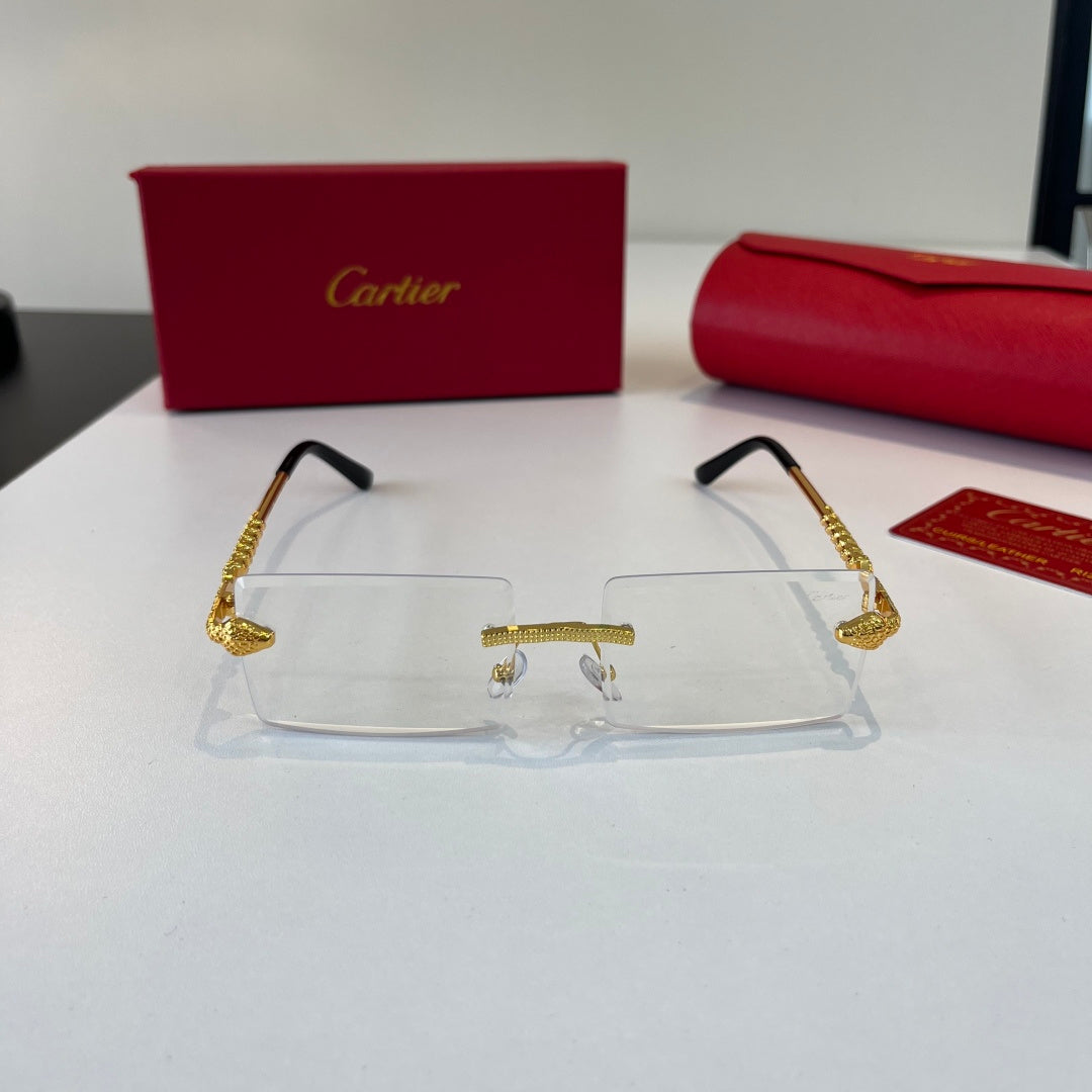 Cartier Lightweight Metal Rimless Silver Lens Sunglasses for Men & Wo - 399050 - detail image 2