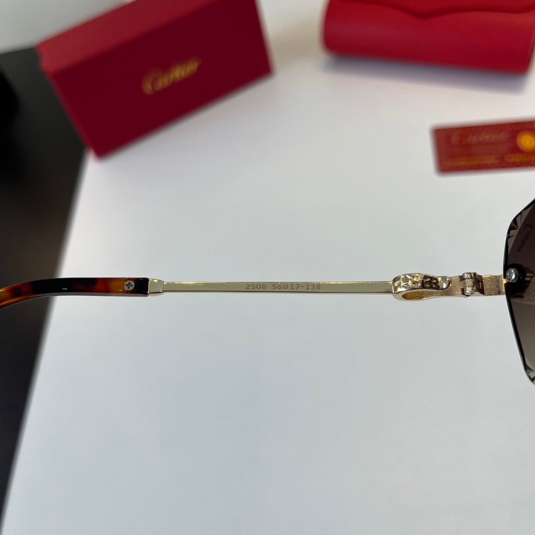 Cartier Lightweight Metal Rimless Silver Lens Sunglasses for Men & Wo - 399053 - detail image 9