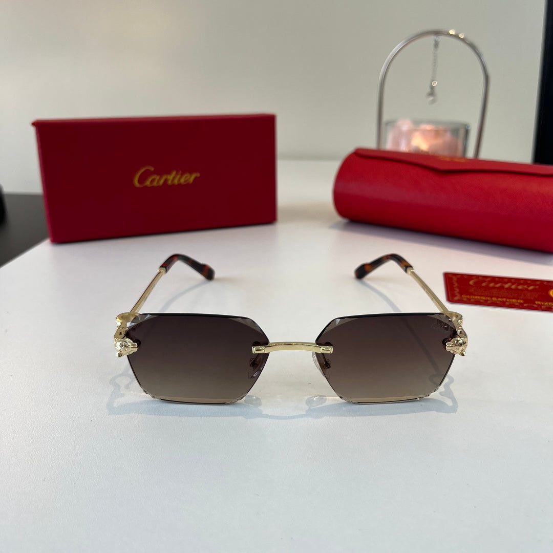 Cartier Lightweight Metal Rimless Silver Lens Sunglasses for Men & Wo - 399053 - detail image 3