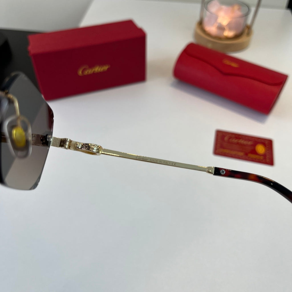 Cartier Lightweight Metal Rimless Silver Lens Sunglasses for Men & Wo - 399053 - detail image 10