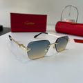 Cartier Lightweight Metal Rimless Silver Lens Sunglasses for Men & Wo - 399054