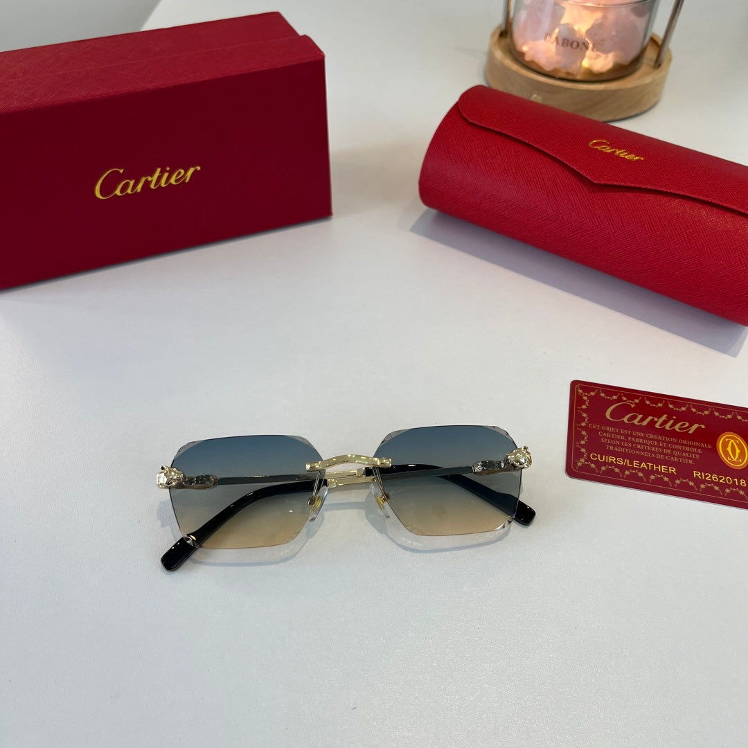 Cartier Lightweight Metal Rimless Silver Lens Sunglasses for Men & Wo - 399054 - detail image 5