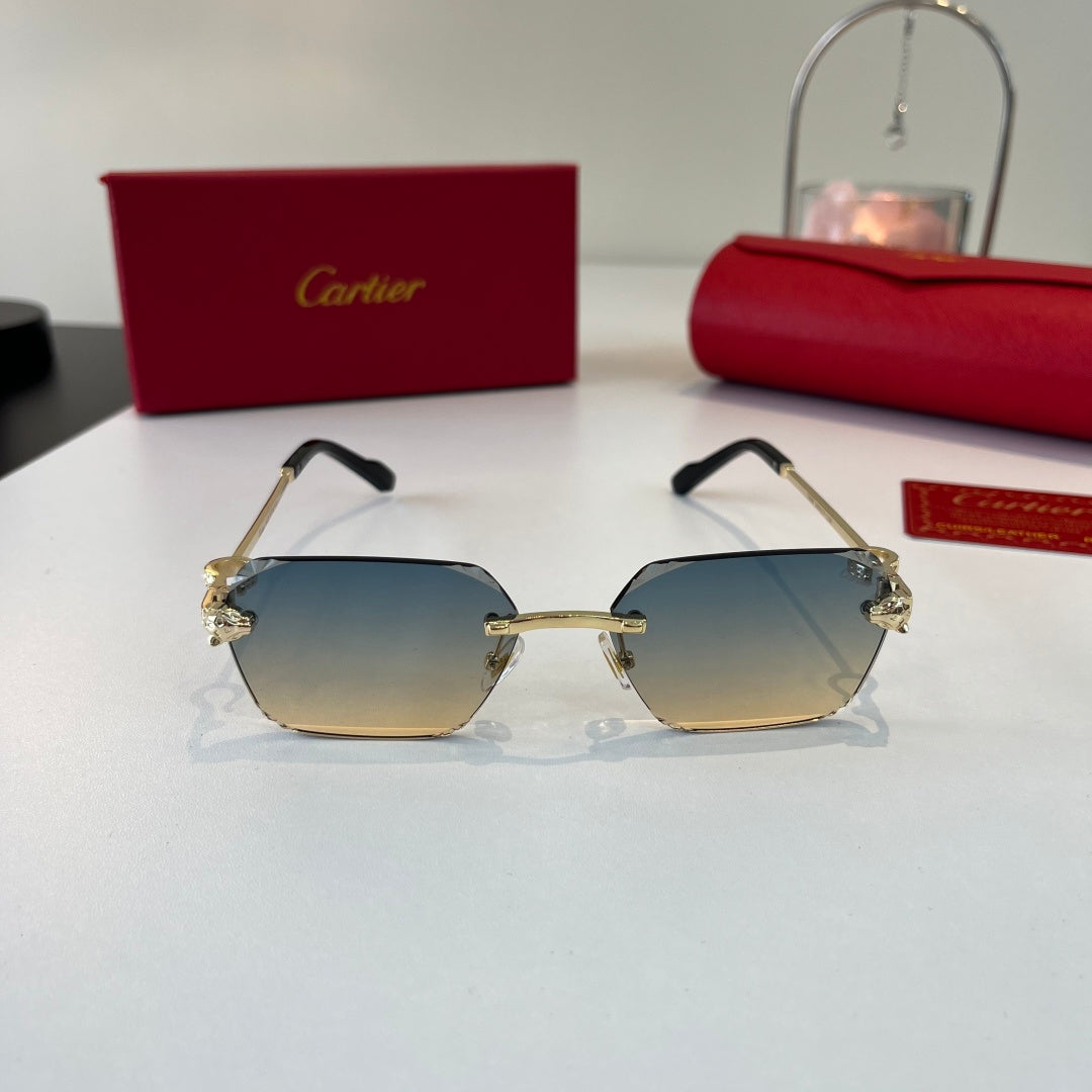 Cartier Lightweight Metal Rimless Silver Lens Sunglasses for Men & Wo - 399054 - detail image 2