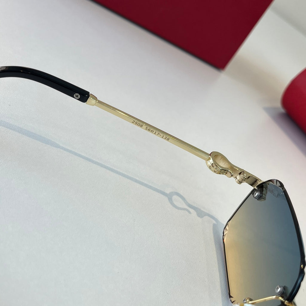 Cartier Lightweight Metal Rimless Silver Lens Sunglasses for Men & Wo - 358549 - detail image 10