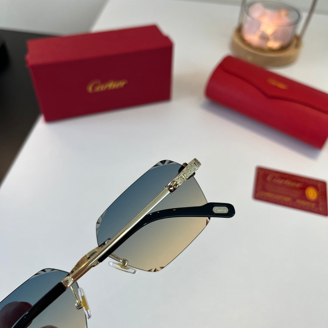 Cartier Lightweight Metal Rimless Silver Lens Sunglasses for Men & Wo - 399054 - detail image 8