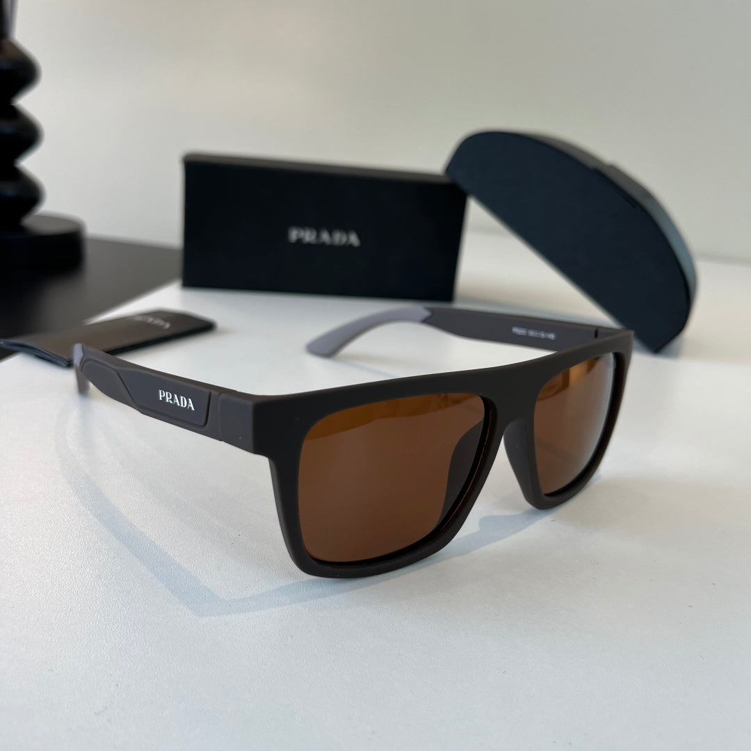 Prada Polarized Fashion Black Lens Sunglasses for Men - 398956