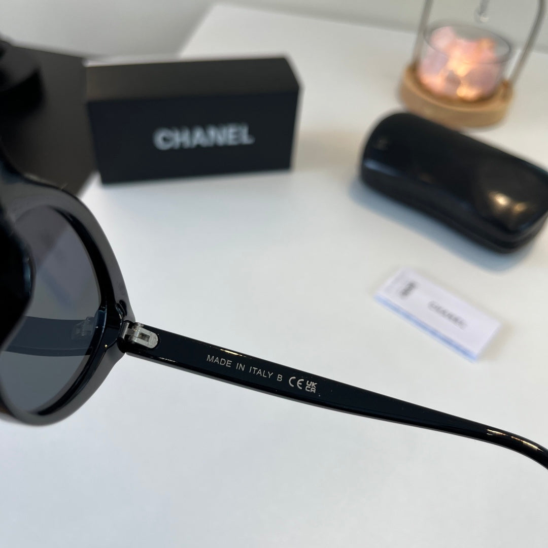 Chanel Cat-Eye Black Lens Sunglasses for Men & Women - 398515 - detail image 9