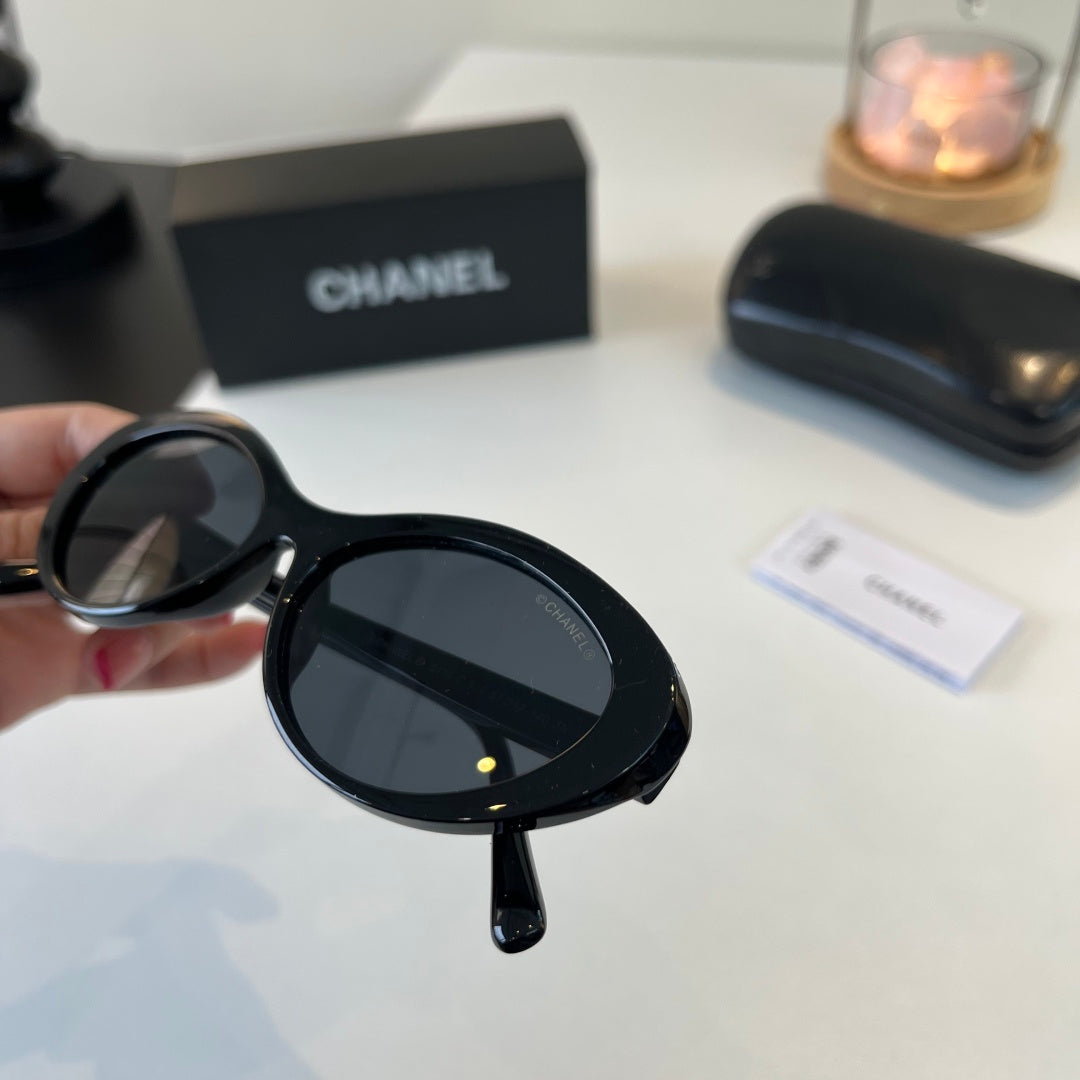 Chanel Cat-Eye Black Lens Sunglasses for Men & Women - 398515 - detail image 5