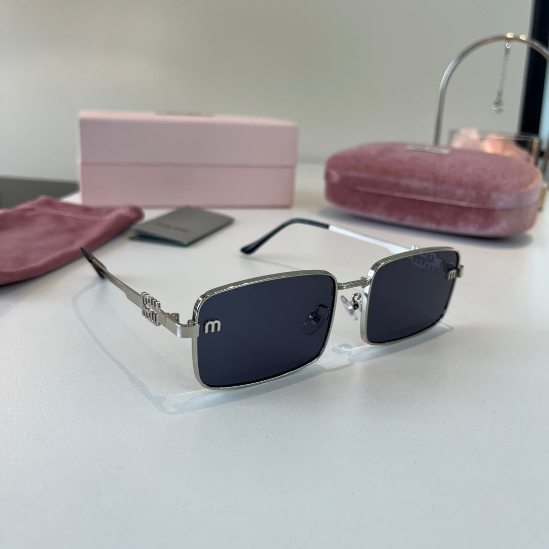Miu Miu Metal Fashion Blue Lens Sunglasses for Men & Women - 358720