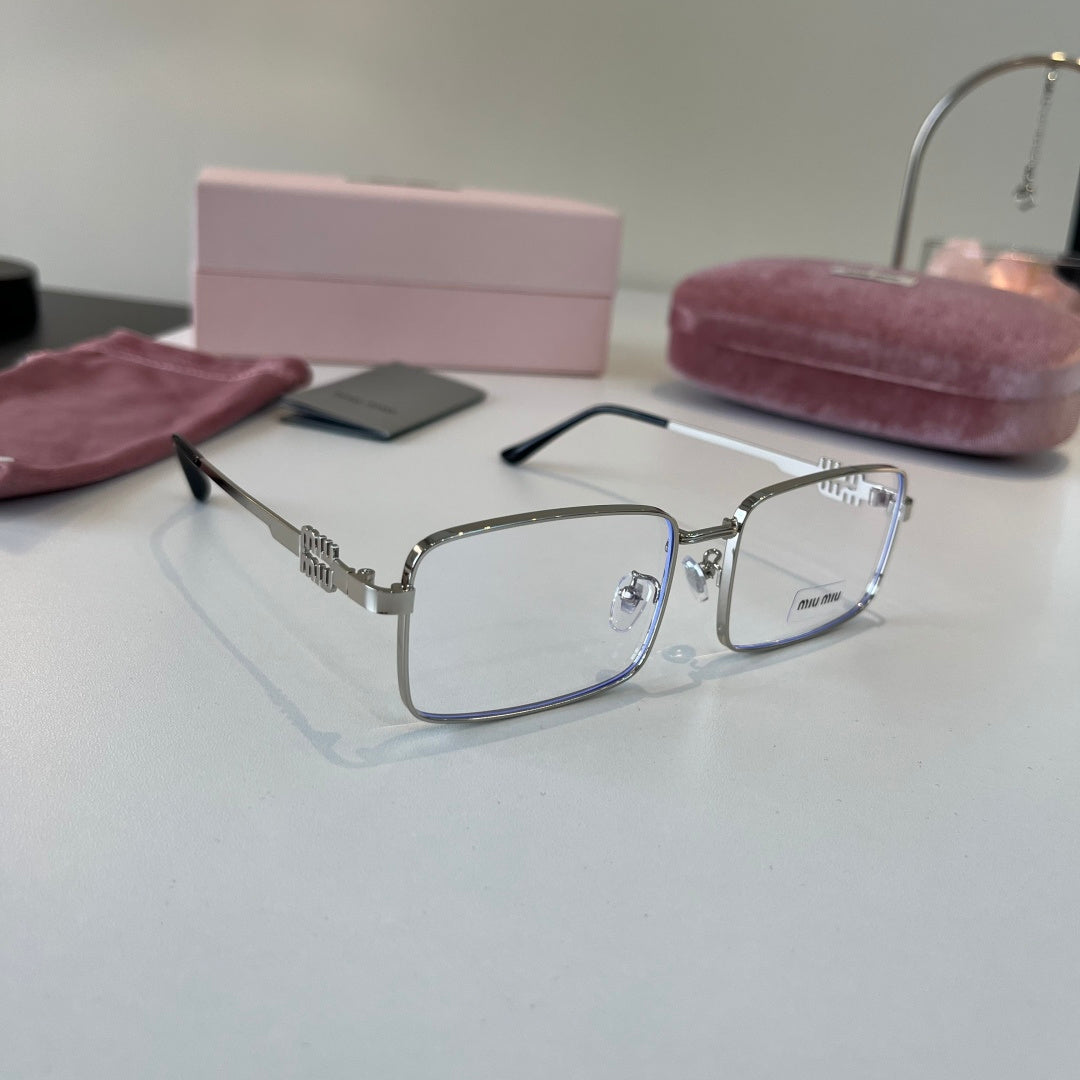 Miu Miu Metal Fashion Silver Lens Sunglasses for Men & Women - 487701