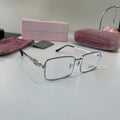Miu Miu Metal Fashion Silver Lens Sunglasses for Men & Women - 358722