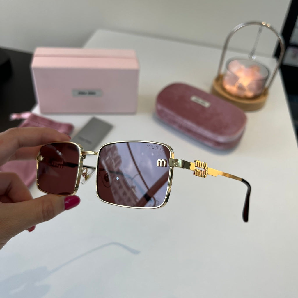 Miu Miu Metal Fashion Red Lens Sunglasses for Men & Women - 487702 - detail image 4