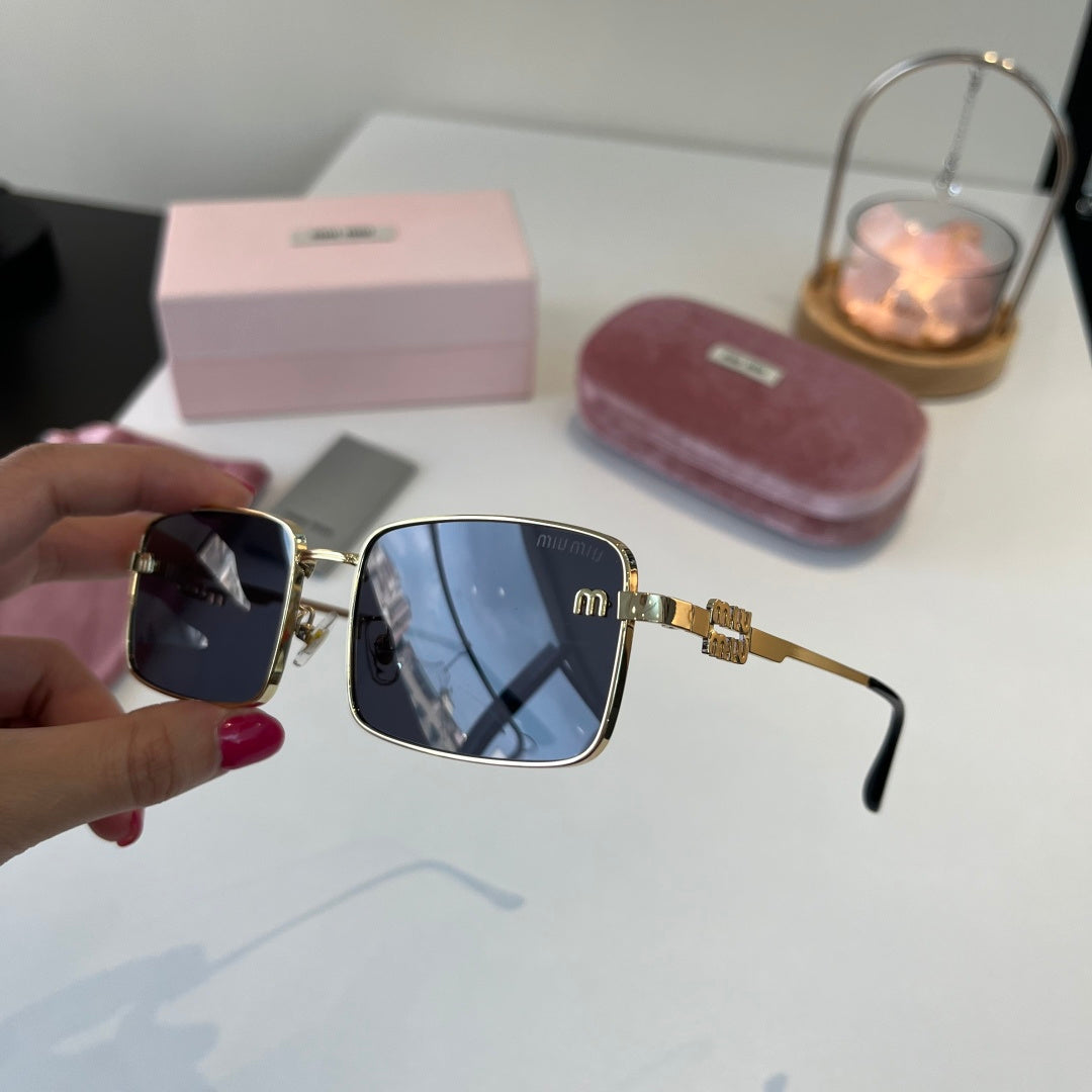 Miu Miu Metal Fashion Blue Lens Sunglasses for Men & Women - detail image 10
