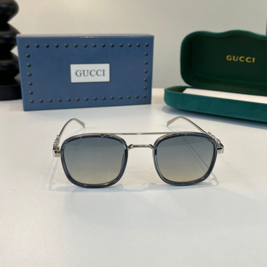 Gucci Oversized Silver Lens Sunglasses for Men & Women - 357776 - detail image 2