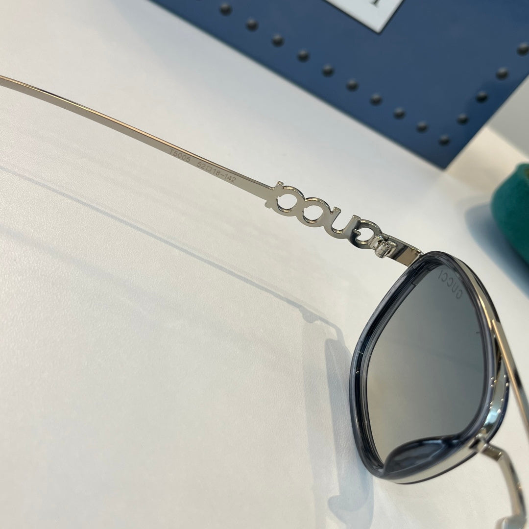 Gucci Oversized Silver Lens Sunglasses for Men & Women - 357776 - detail image 9