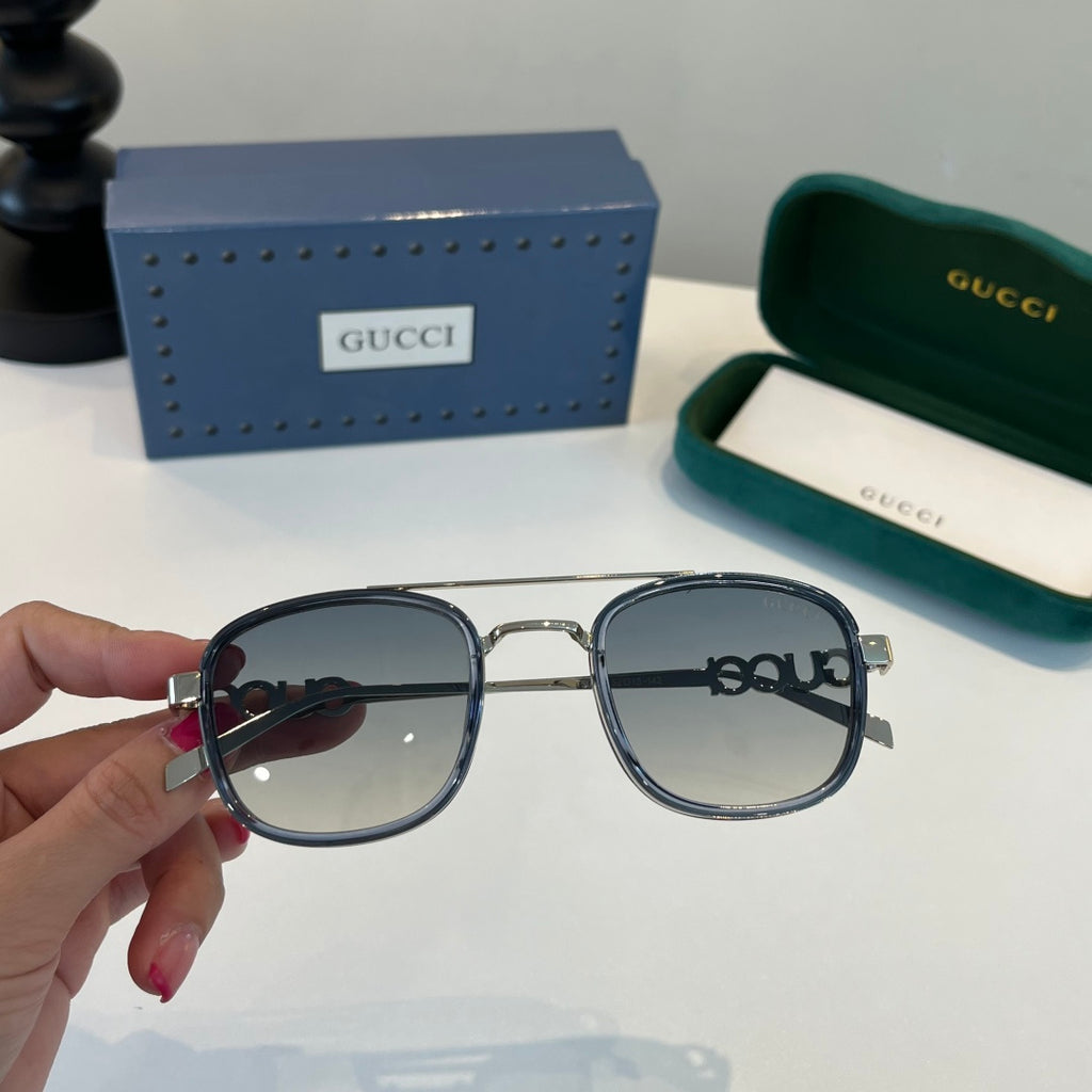 Gucci Oversized Silver Lens Sunglasses for Men & Women - 357776 - detail image 5